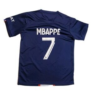 PSG Kylian Mbappe #7 Jersey Mens Medium Qatar Airways GOAT Paris Saint Germain